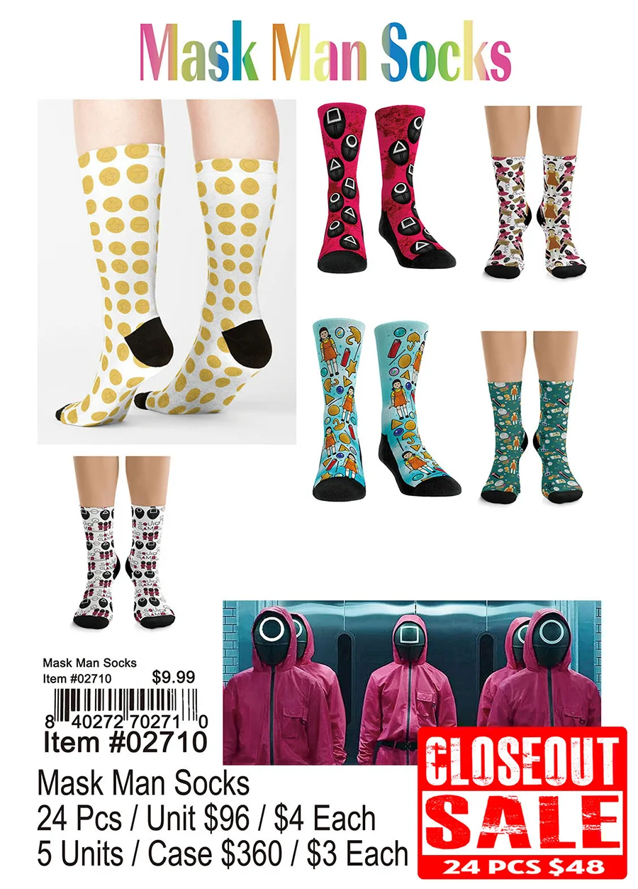 Mask Man Socks Closeout